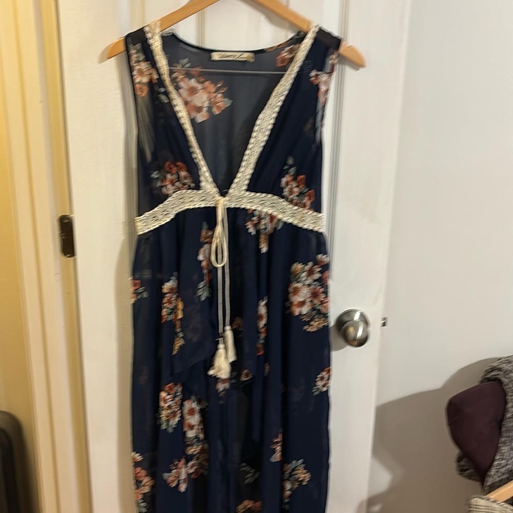 Liberty love, sleeveless, sheer, cover-up, size small